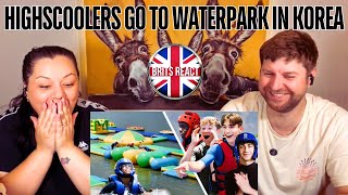 BRITS REACT  British Highschoolers go to a Korean Waterpark  BLIND REACTION [upl. by Ezar]