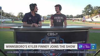 Winnsboro QB Kyler Finney joins the Under the Lights mobile set [upl. by Laeno144]