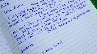 Letter To Your Friend  FormalInformal Letter Writing In English  Beautiful Handwriting [upl. by Kecaj]