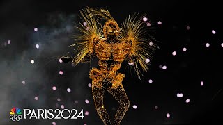 The Golden Voyager takes center stage at the Paris Olympics Closing Ceremony  NBC Sports [upl. by Nyliac]