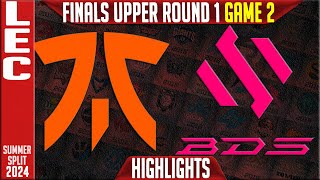 FNC vs BDS Highlights Game 2  LEC Season Finals Summer 2024 Upper Round 1  Fnatic vs Team BDS G2 [upl. by Howzell]