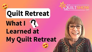 Alex Anderson LIVE  What I Learned at My Quilt Retreat [upl. by Aennaej]