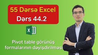 Excel dərs 442  Pivot table görünüş formalarının dəyişdirilməsi [upl. by Farnsworth]