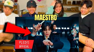 FIRST TIME REACTING TO SEVENTEEN 세븐틴 MAESTRO Official MV AMERICAN REACTION [upl. by Ecinreb]