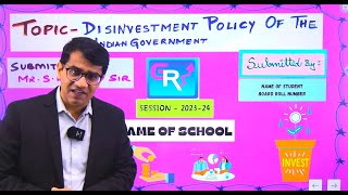 economics project on disinvestment policy class 12  disinvestment [upl. by Wanyen]