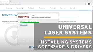 Installing Universal Laser Systems Software and Drivers [upl. by Belen875]