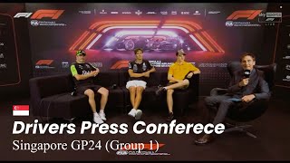 F1 Drivers Press Conference Group 1  SingaporeGP 2024 [upl. by Ssenav]