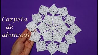 Carpeta de abanicos Crochet [upl. by Afatsom]