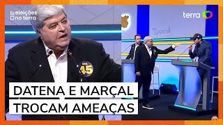 Datena deixa púlpito ameaça Marçal e dá bronca em candidatos [upl. by Nehtanoj520]