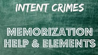 General v Specific Intent Crime  Memorization amp Help  Episode  3 [upl. by Bonacci117]