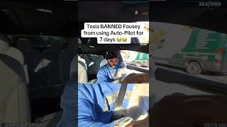 Fousey Gets Banned From Using AutoPilot In His Tesla shorts fyp viralvideos viral tesla [upl. by Bolan]