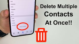 How To Delete Multiple iPhone Contacts At Once [upl. by Bell]