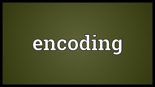 Encoding Meaning [upl. by Annohs750]