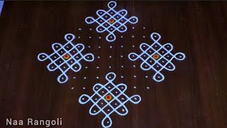 simple melikala muggulu🪷 karthika masam special rangoli design🪷 13×1 dots naarangoli  Naa Rangoli [upl. by Virg]