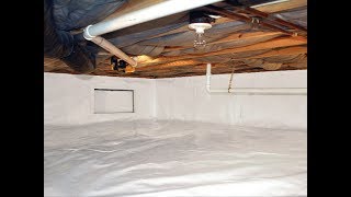 The CleanSpace Encapsulation System for a wet crawl space in Indiana [upl. by Yelrac]