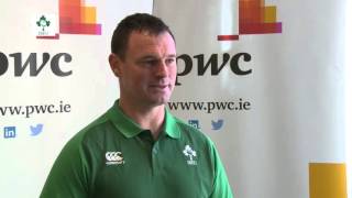 Irish Rugby TV Ireland Under20 Head Coach Nigel Carolan [upl. by Aleafar371]