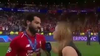 Mo Salah thought a reporter is going to kiss him [upl. by Dita330]