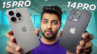 iPhone 14 Pro Vs 15 Pro  Should You Upgrade Hindi  Mohit Balani [upl. by Bonnell]