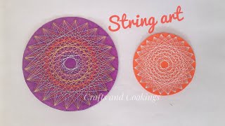 Diy Basic String Art  String art without using nails [upl. by Carter65]