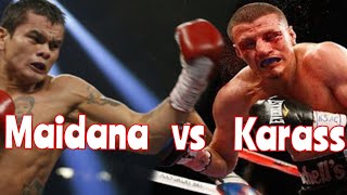 Marcos El Chino Maidana vs Karass knockout Highlights [upl. by Werra]