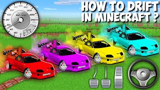 How to do PAIR DRIFT in Minecraft  TOYOTA SUPRA DRIFT CAR [upl. by Mikael]