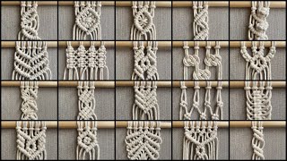 20 pattern elements for your macrame projects  Macrame for beginners  PART 9 [upl. by Anyrtak]