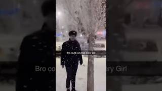 Bro got that winter rizz🤫🥶 snow rizz snowing winter snowfall [upl. by Francisca763]