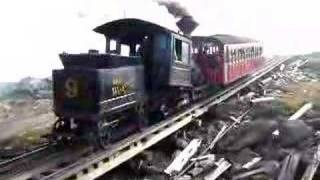 Cog Railway trains on Mt Washington NH [upl. by Normak]