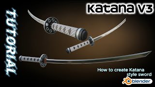 Few minutes Blender  Sword  Katana Style V3 30 min [upl. by Enirod]