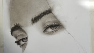 How to Draw Eyes Eyebrows and Forehead StepbyStep Guide Featuring Billie Eilish’s Portrait [upl. by Kapor]