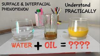 Surface and interfacial phenomenon Practical  Mixing Oil into Water P pharmacy Carewell pharma [upl. by Ellehsat]