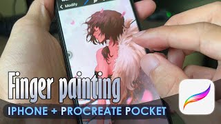 Finger painting Iphone  procreate pocket [upl. by Notnirb]