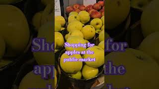 Public market apples vs grocery store apples shorts apples food shopping [upl. by Kyriako550]