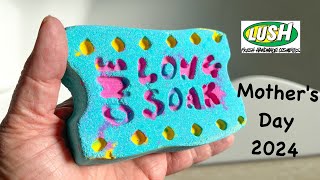 Lush One Long Soak Mothers Day 2024 bath bomb tub demo [upl. by Leuqram]