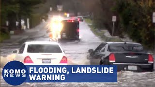 Heavy rains raise flooding threat near Seattle [upl. by Leuas949]