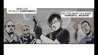 Resident evil 4 Parody Leons Inventory issue COMIC DUB [upl. by Narod749]