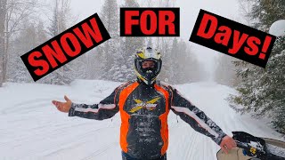 Snowmobiling in Michigan Newberry to Tahquamenon Falls [upl. by Onitnatsnoc]