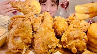 ASMR Fried Chicken【Mukbang Eating Sounds】【English subtitles】 [upl. by Matthei903]