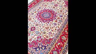 Traditional Wool Silk Rug Hand Knotted Area Red Persian Carpet 66×95ft [upl. by Cheatham664]