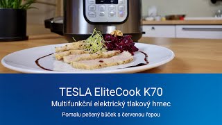 Pomalu pečený bůček s červenou řepou  TESLA EliteCook K70  multifunkční elektrický tlakový hrnec [upl. by Jonie173]