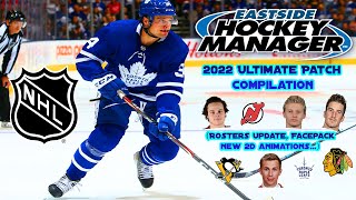 GUIDE Eastside Hockey Manager ULTIMATE UPDATE 2022 Rosters Logos animations sounds [upl. by Nosnehpets694]