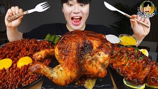 ASMR MUKBANG 직접 만든 양념 치킨먹방 스테이크 짜파게티 레시피 amp 먹방 FRIED CHICKEN AND BLACK BEAN NOODLES EATING SOUND [upl. by Dorene]