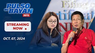 LIVE  Pulso ng Bayan with Admar Vilando at Jade Calabroso  October 07 2024 [upl. by Narej]