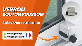 Verrou baie coulissante à bouton poussoir  présentation et montage [upl. by Lesh]