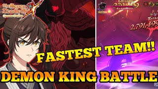 FASTEST TEAM FOR DEMON KING BATTLE 4 MINUTES CLEAR  Seven Deadly Sins Grand Cross [upl. by Swec778]