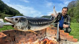 Cooking a Sturgeon That Produces the Most Expensive Caviar in the World Called Beluga Caviar [upl. by Alessig405]