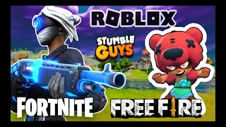 jogando jogos do Roblox e jogos aleatórios em live bloxfruits brawlstars stumbleguys freefire [upl. by Horatia]