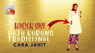 Kocek Sisi Baju Kurung Tradisional Cara Jahit [upl. by Poppo956]