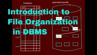 Introduction to file organization in dbmsspanned unspannedfixed length and variable length records [upl. by Nitsuj]