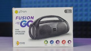 Ptron Fusion Go Bluetooth Speaker  UNBOXING REVIEW SOUND TEST  10w 6 Hours Play Time  Only 500rs [upl. by Courcy]